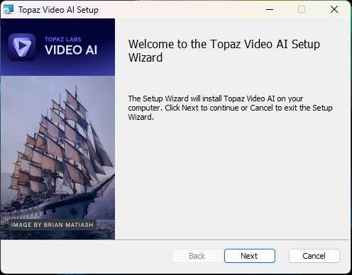Install Topaz Video AI