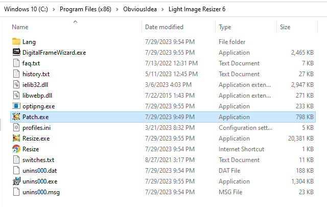 Install Light Image Resizer