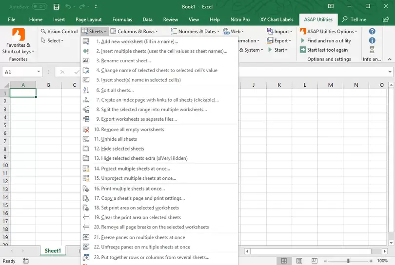 ASAP Utilities for Excel