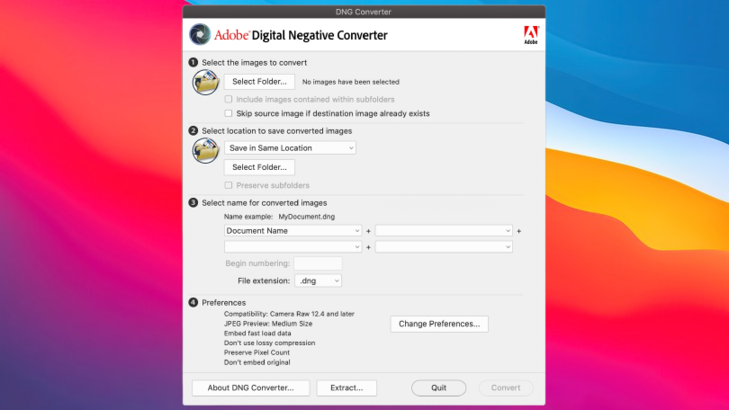 Adobe DNG Converter for macOS